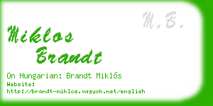 miklos brandt business card