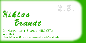 miklos brandt business card